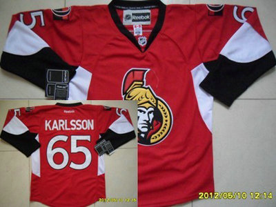 Ottawa Senators 65 Erik Karlsson Red Jersey