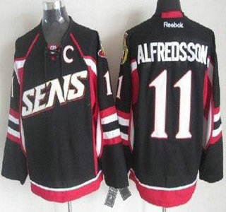 Ottawa Senators 11 Daniel Alfredsson Black Third Jersey