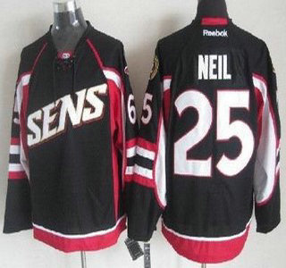 Ottawa Senators 25 Chris Neil Black Third Jersey