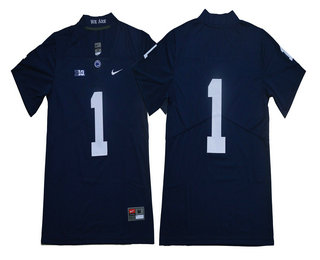 Men's Penn State Nittany Lions #1 KJ Hamler No Name Navy Blue College Football Stitched Nike NCAA Jersey