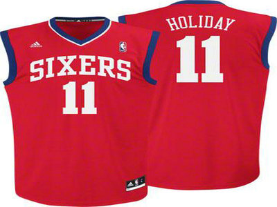 Philadelphia 76ers 11 Jrue Holiday Red Jersey
