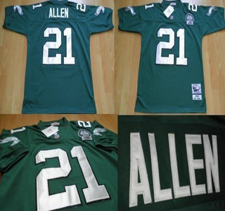 Philadelphia Eagles #21 Eric Allen Dark Green Throwback 99TH Jersey