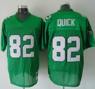 Philadelphia Eagles #82 Mike Quick Light Green Throwback Jersey