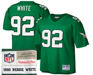Philadelphia Eagles #92 Reggie White Mitchell & Ness Retired Player Legacy Replica Jersey - Midnight Green