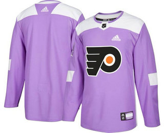 Philadelphia Flyers Purple Adidas Hockey Fights Cancer Custom Practice Jersey