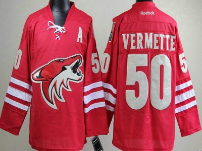 Phoenix Coyotes 50 Antoine Vermette Red Jersey