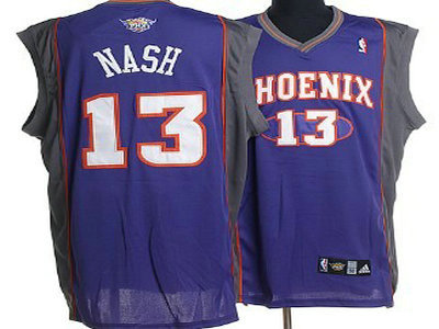 Phoenix Suns 13 Nash Purple Authentic Jersey