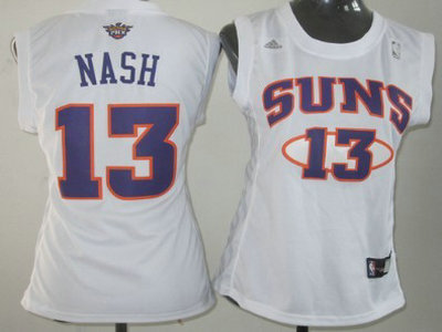 Phoenix Suns 13 Steve Nash Revolution 30 Swingman White Womens Jersey