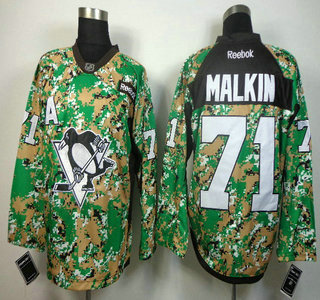 Pittsburgh Penguins #71 Evgeni With A Patch 2014 Camo Jersey