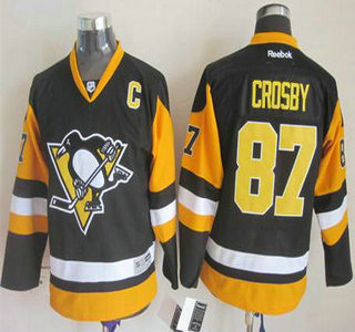 Pittsburgh Penguins #87 Sidney Crosby Black Third Kids Jersey