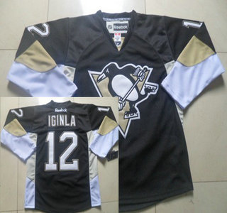 Pittsburgh Penguins 12 Jarome Iginla Black Jersey