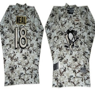 Pittsburgh Penguins 18 James Neal White Camo Jersey