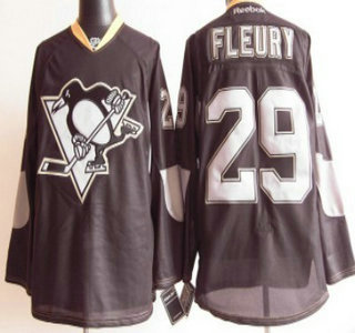 Pittsburgh Penguins 29 Marc-Andre Fleury 2012 Black Ice Jersey