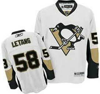 Pittsburgh Penguins 58 Letang White Jersey