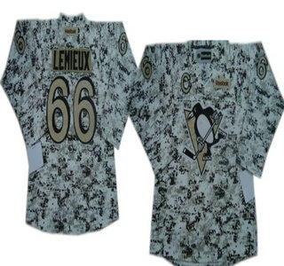 Pittsburgh Penguins 66 Mario Lemieux White Camo Jersey