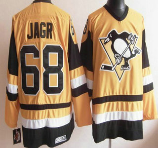 Pittsburgh Penguins 68 Jaromir Jagr Black Throwback CCM Jersey