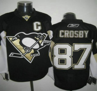 Pittsburgh Penguins 87 Crosby Black Jersey