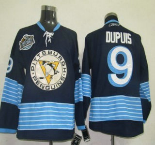 Pittsburgh Penguins 9 Pascal Dupuis Navy Blue Third Jersey