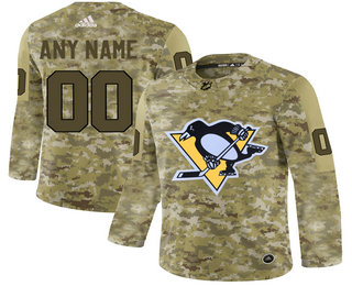 Pittsburgh Penguins Camo Men's Customized Adidas Jersey