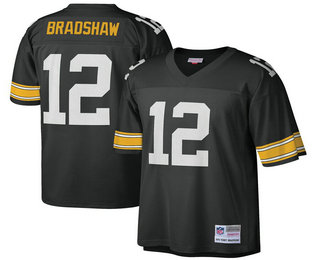 Pittsburgh Steelers #12 Terry Bradshaw Mitchell & Ness Retired Player Legacy Replica Jersey - Black