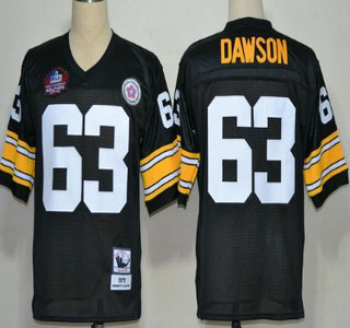 Pittsburgh Steelers #63 Dermontti Dawson 2012 Hall of Fame Black Throwback Jersey