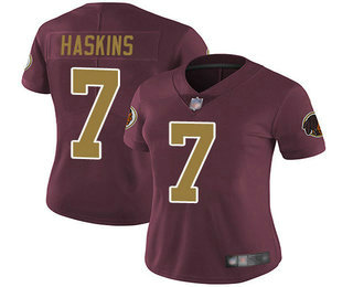 Redskins #7 Dwayne Haskins Burgundy Red Alternate Women's Stitched Football Vapor Untouchable Limited Jersey