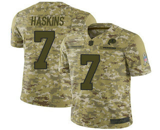 Redskins #7 Dwayne Haskins Camo Men's Stitched Football Limited 2018 Salute To Service Jersey
