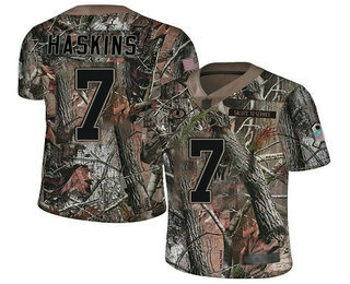Redskins #7 Dwayne Haskins Camo Youth Stitched Football Limited Rush Realtree Jersey