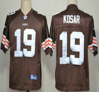 Reebok Cleveland Browns #19 Bernie Kosar Brown Jersey