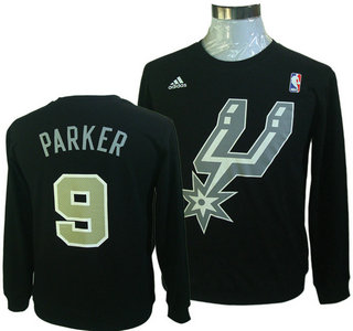 San Antonio Spurs #9 Tony Parker Black Hoody