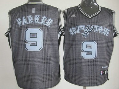 San Antonio Spurs 9 Tony Parker Black Rhythm Fashion Jersey