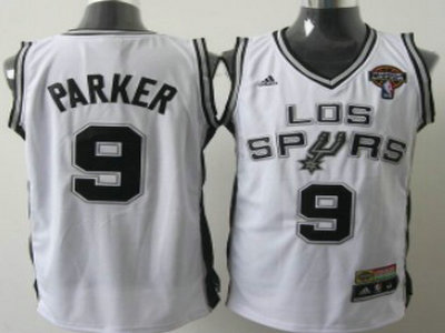 San Antonio Spurs 9 Tony Parker White Noche Latina Jersey