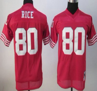 San Francisco 49ers #80 Jerry Rice Red Throwback Kids Jersey