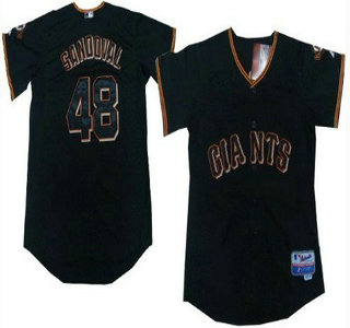 San Francisco Giants #48 Pablo Sandoval Black Kids Jersey