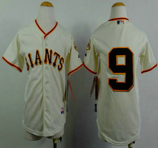 San Francisco Giants #9 Brandon Belt Cream Kids Jersey