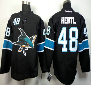 San Jose Sharks #48 Tomas Hertl Black Third Jersey