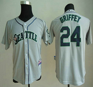 Seattle Mariners #24 Ken Griffey Gray Kids Jersey