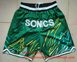 Seattle Supersonics Sublimated Shorts (Green)JUST DON By Mitchell & Ness