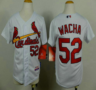 St. Louis Cardinals #52 Michael Wacha White Kids Jersey