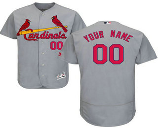 St. Louis Cardinals Gray Men's Customized Flexbase Jersey