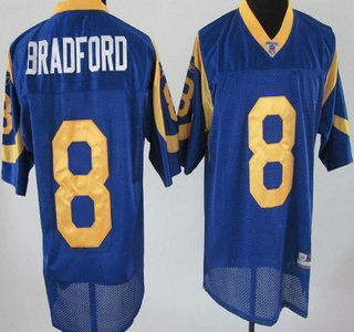 St. Louis Rams #8 Sam Bradford Light Blue Jersey