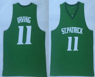 St. Patrick High School 11 Kyrie Irving Green Basketball Jersey