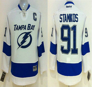 Tampa Bay Lightning #91 Steven Stamkos New White Kids Jersey
