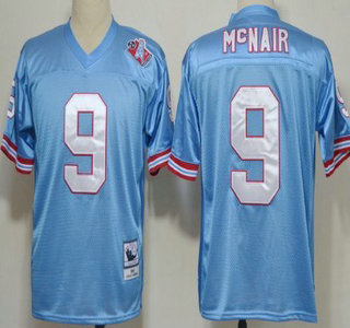 Tennessee Titans #9 Steve McNair Light Blue Throwback Jersey