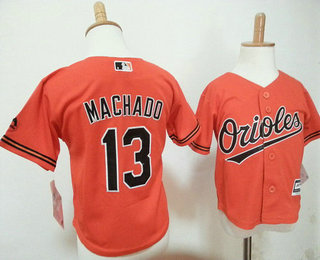 Toddler Baltimore Orioles #13 Manny Machado Orange MLB Baseball Jersey