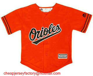 Toddler Baltimore Orioles Blank Orange Alternate Cool Base Jersey