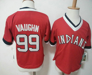 Toddler Cleveland Indians #99 Rick Vaughn 1974 Red Pullover MLB Baseball Jersey
