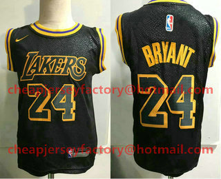 Toddler Los Angeles Lakers #24 Kobe Bryant Black Nike Swingman Stitched NBA Jersey