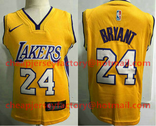 Toddler Los Angeles Lakers #24 Kobe Bryant Blue Nike Swingman Stitched NBA Jersey