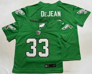 Toddler Philadelphia Eagles #33 Cooper DeJean Limited Kelly Green Vapor Jersey